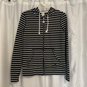 Black and white stripes Roxy hoodie!